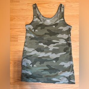 Old Navy Green Sleeveless Fitted Tank Top